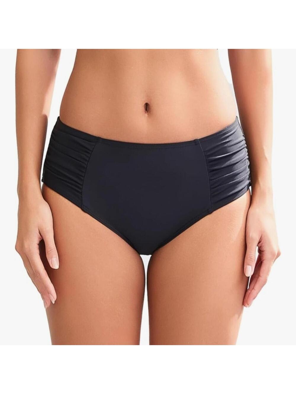 Women's Black High-Waisted Bikini Bottoms